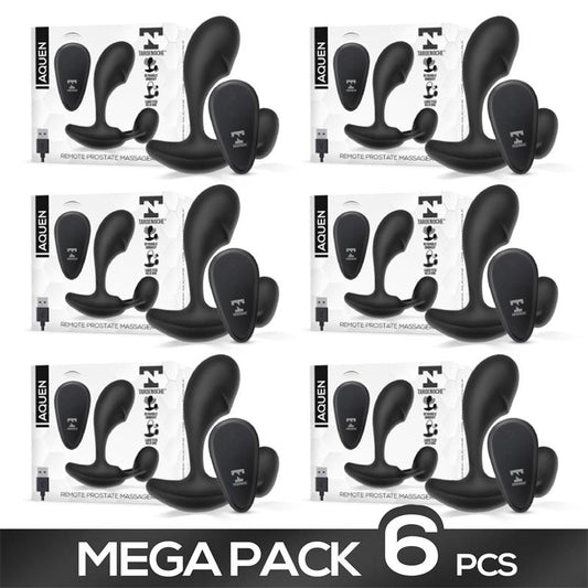 Pack of 6 Aquen Remote Prostate Massager
